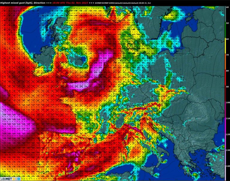 Carte radar illustrant la situation météo en Suisse avec précipitations et orages