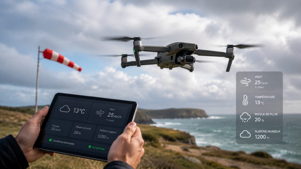 Météo et drone : les conditions à vérifier avant de décoller